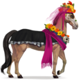 geflügeltes einhorn-reitpferd novia púrpura 