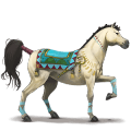 einhorn-reitpferd araber forellenschimmel