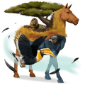 pegasus-reitpferd apfelschimmel