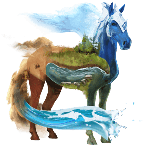 pegasus-reitpferd argentinischer criollo fuchs