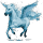 geflügeltes einhorn-reitpferd element wasser