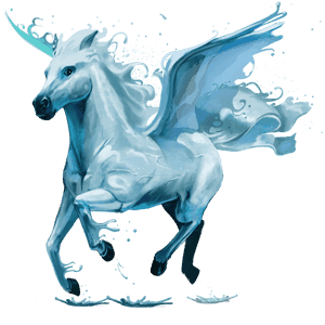 pegasus-reitpferd element wasser