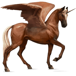 geflügeltes einhorn-reitpferd argentinischer criollo mausgrau