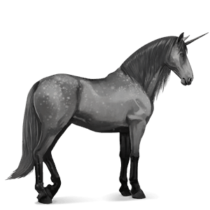einhorn-reitpferd quarter horse apfelschimmel