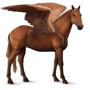 pegasus-reitpferd hannoveraner fuchs