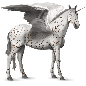 geflügeltes einhorn-reitpferd trakehner falbe