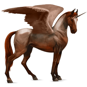 geflügeltes einhorn-reitpferd marwari fuchs
