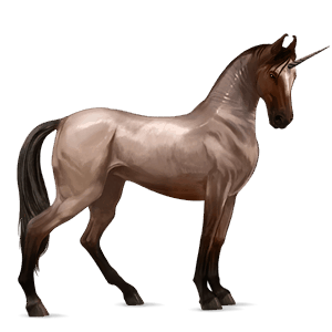 einhorn-reitpferd dunkelbrauner