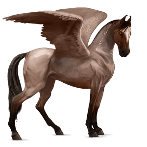 pegasus-reitpferd andalusier dunkelfuchs