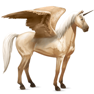 geflügeltes einhorn-reitpferd rappe