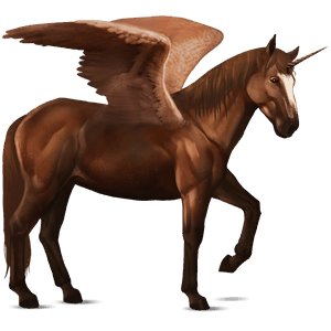 geflügeltes einhorn-reitpferd araber falbe