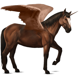 geflügeltes einhorn-reitpferd lipizzaner hellgrau