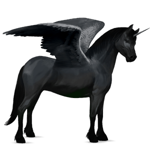 geflügeltes einhorn-pony hellgrau