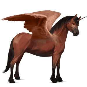 geflügeltes einhorn-pony haflinger fuchs mit heller mähne