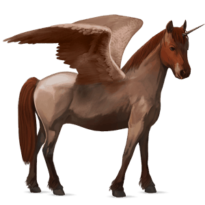 geflügeltes einhorn-pony falbe