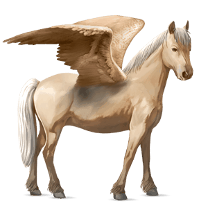 pegasus-pony fuchs mit heller mähne