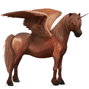 geflügeltes einhorn-pony deutsches reitpony fuchs
