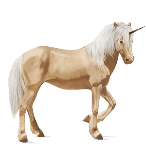 einhorn-reitpferd isländer fuchs mit heller mähne