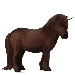 einhorn-pony palomino mit tobiano-scheckung