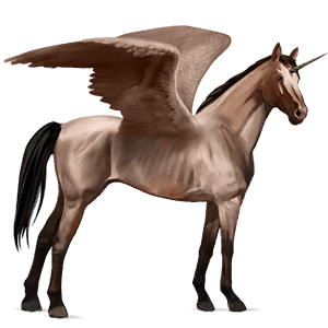 geflügeltes einhorn-reitpferd englisches vollblut palomino