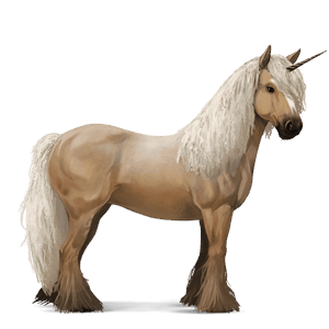 einhorn-reitpferd dunkelfuchs mit tobiano-scheckung