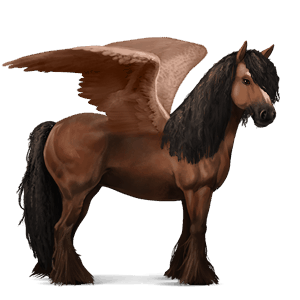 pegasus-reitpferd tinker brauner