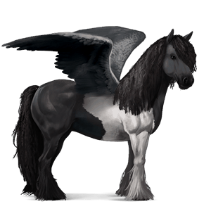 pegasus-reitpferd araber dunkelfuchs mit heller mähne