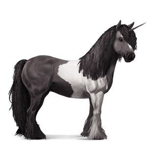 einhorn-kaltblut percheron mausgrau
