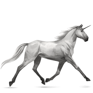 einhorn-reitpferd tennessee walker hellgrau