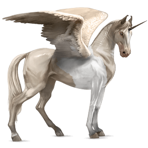 geflügeltes einhorn-reitpferd marwari rotbrauner