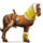 geflügeltes einhorn-reitpferd wüste