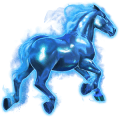 göttliches pferd blaue hyperriesin
