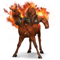 einhorn-reitpferd dunkelbrauner