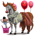 einhorn-reitpferd mustang falbe