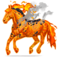 göttliches pferd lava