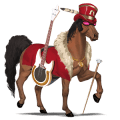 einhorn-reitpferd fuchsfarbener leopard