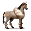 einhorn-pony dunkelfuchs mit tobiano-scheckung