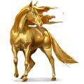 göttliches pferd gold