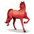 pferd des regenbogens charming red