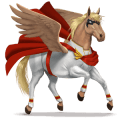 geflügeltes einhorn-reitpferd quarter horse rotbrauner