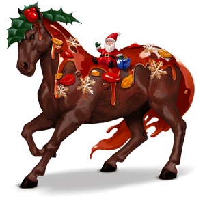 göttliches pferd weihnachtspudding