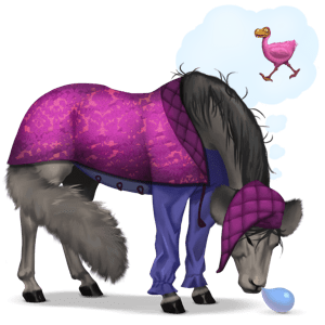 einhorn-reitpferd curly horse dunkelfuchs