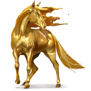 göttliches pferd gold