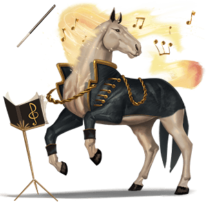 pegasus-reitpferd französischer traber fuchs