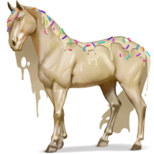 göttliches pferd weiße schokolade