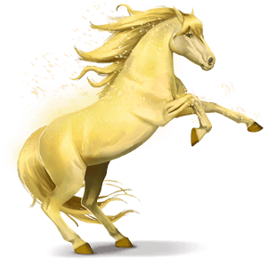 pferd des regenbogens shiny yellow