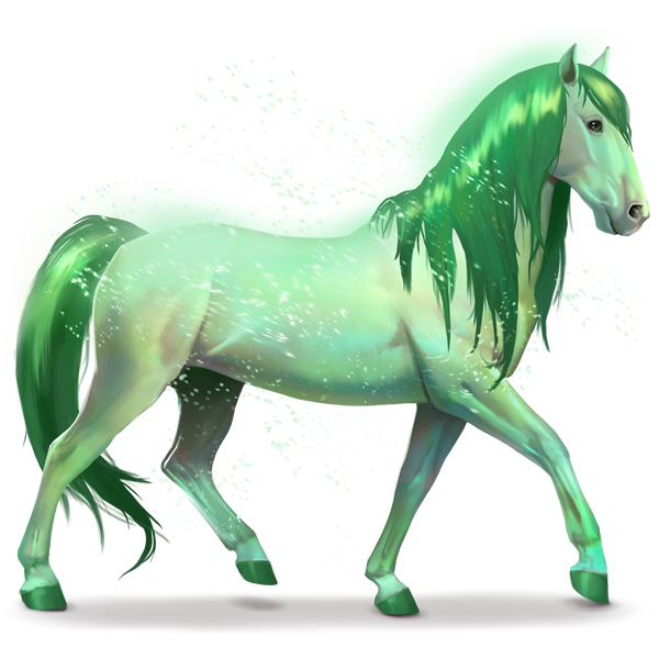 pferd des regenbogens forest green