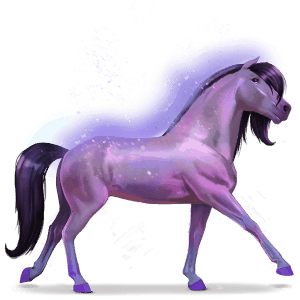 pferd des regenbogens brave purple